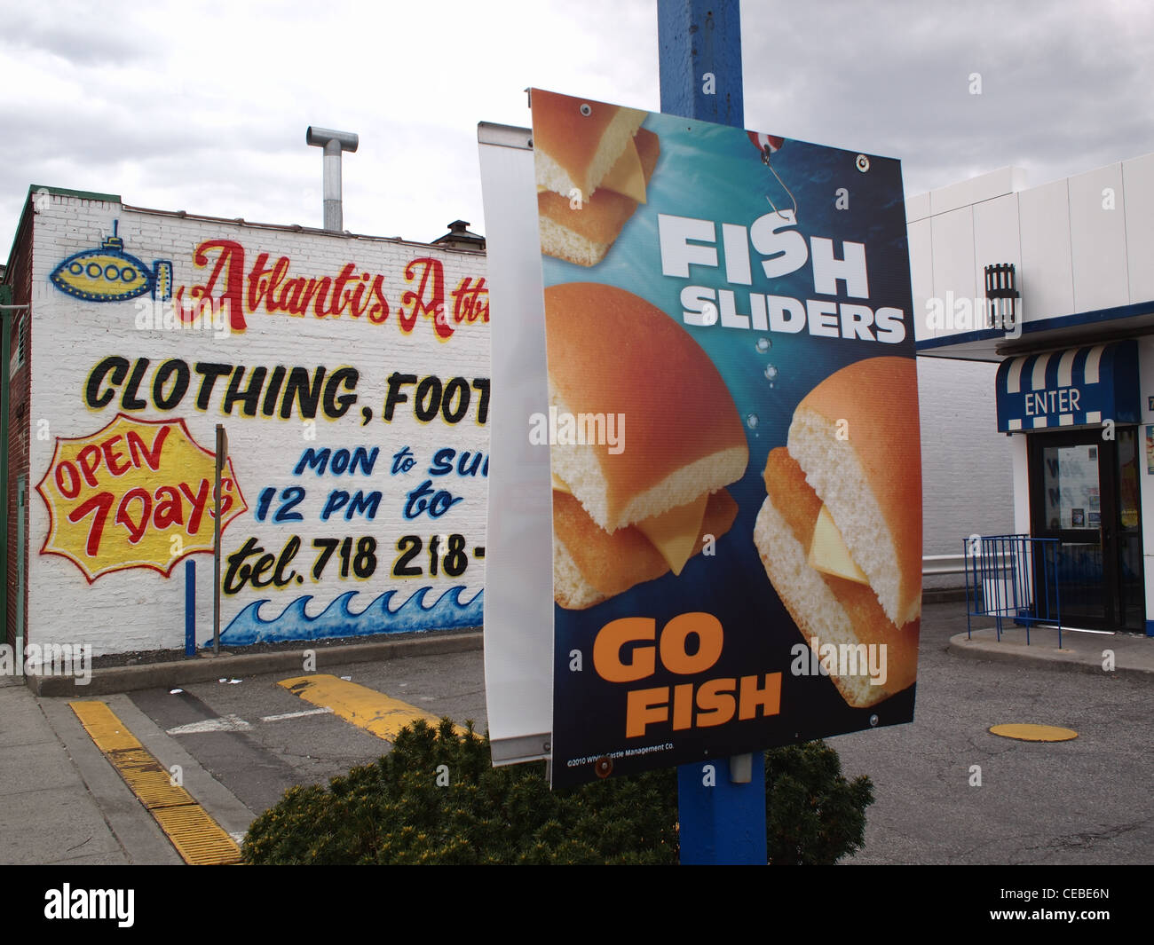 White Castle fast food restaurant, Brooklyn, New York Stock Photo