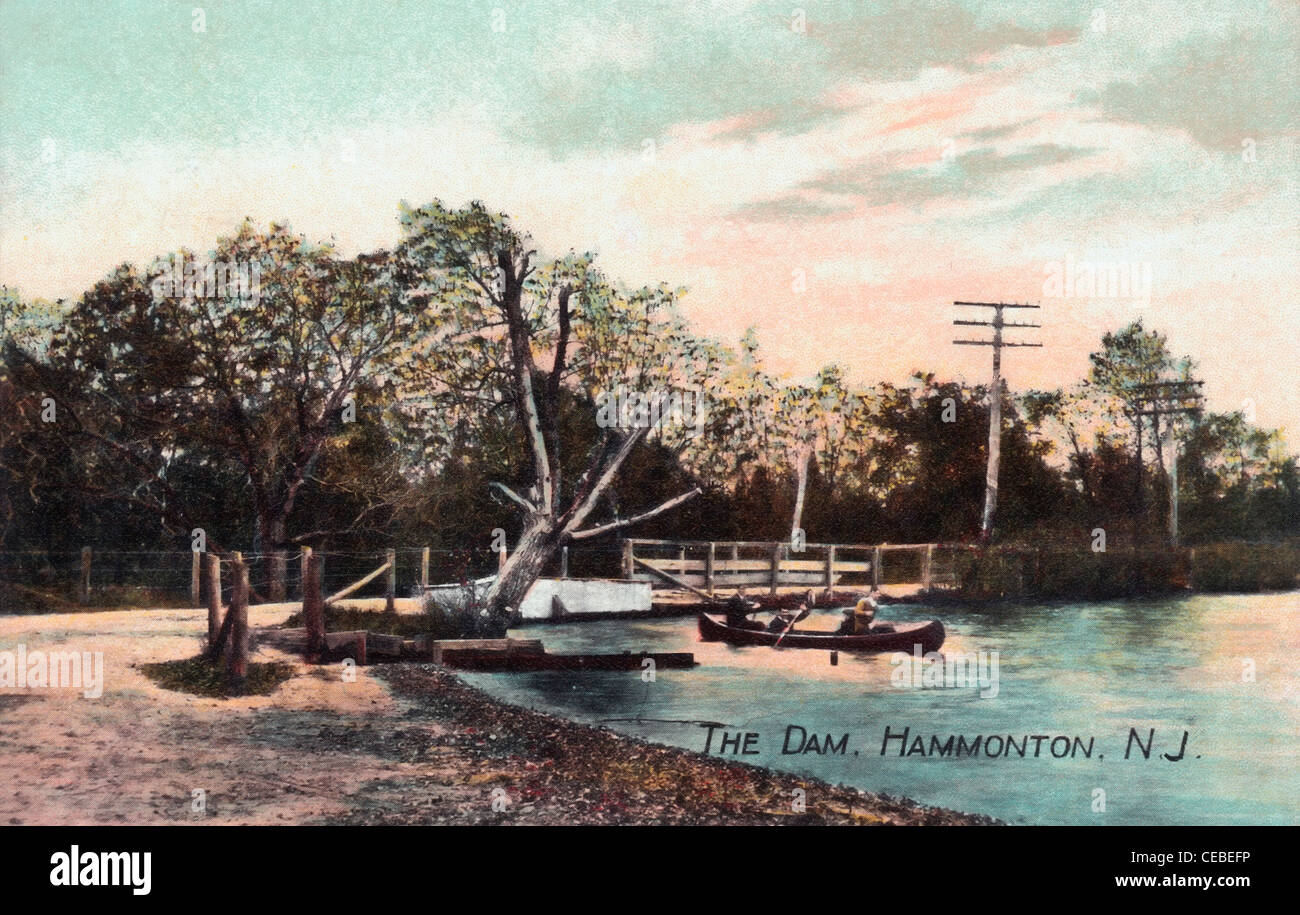 The Dam in Hammonton, New Jersey, circa 1912 Stock Photo Alamy