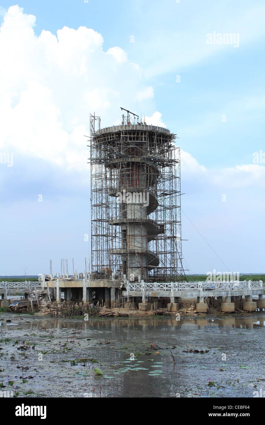 Construction site of hall at Patalung in south of Thailand Stock Photo