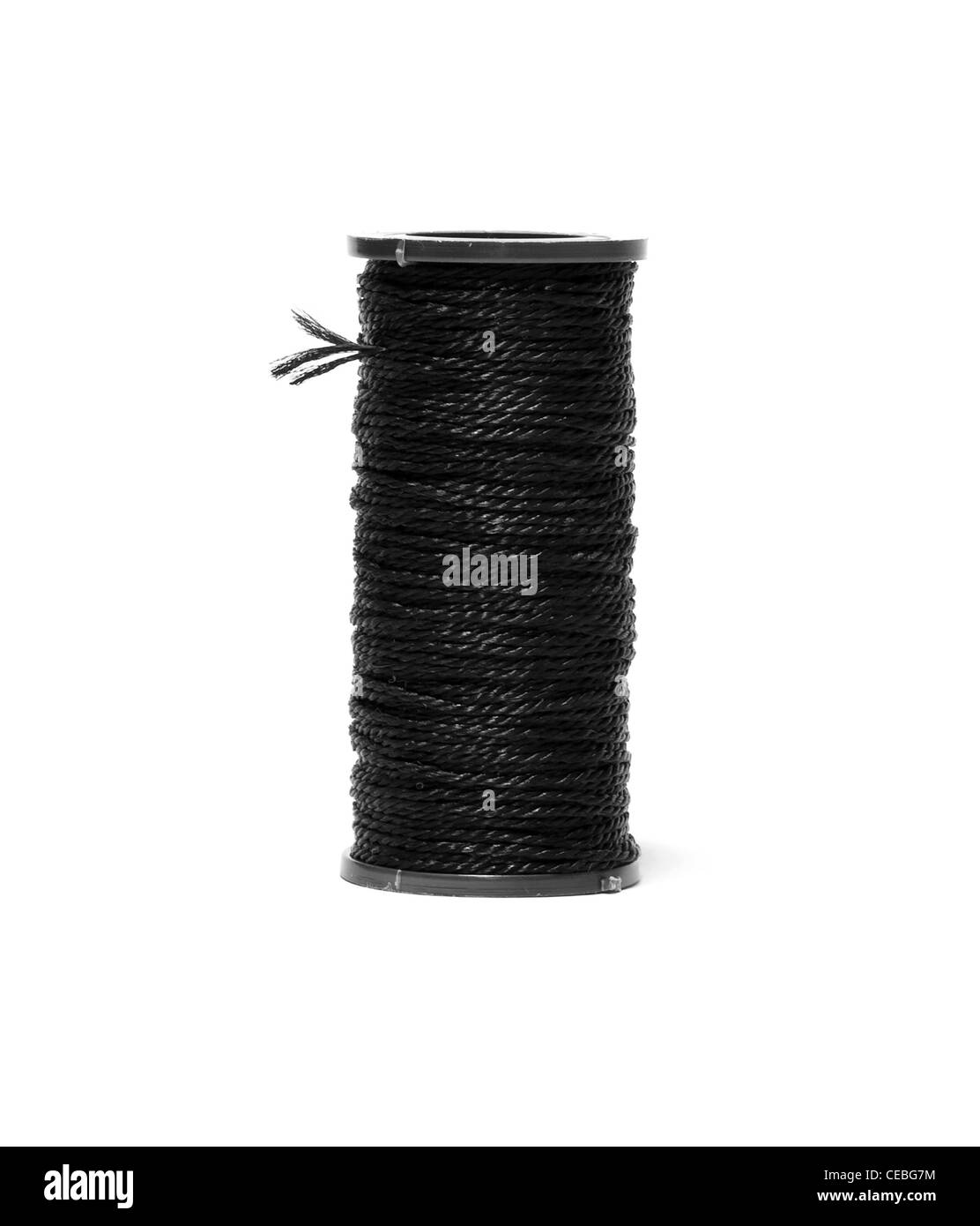 black threads are isolated on a white background Stock Photo - Alamy