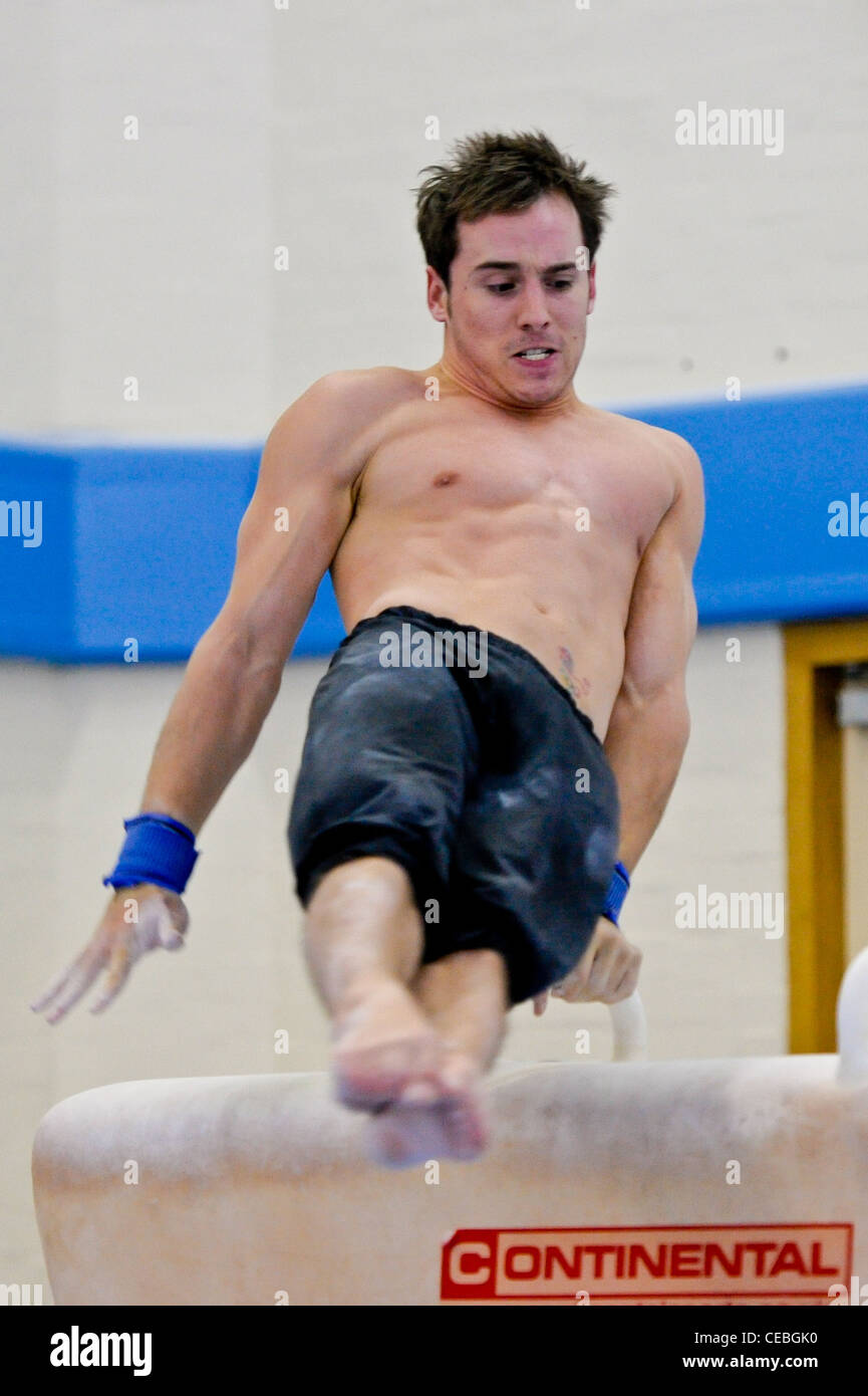 Daniel Keatings Great Britain Squad Gymnast pictured training with the