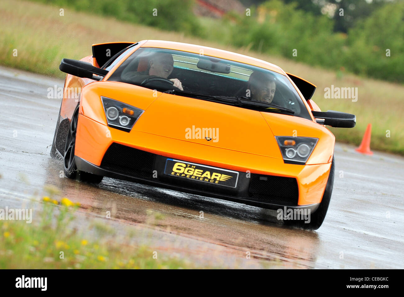 Supercars on track UK Murcielago Stock Photo Alamy