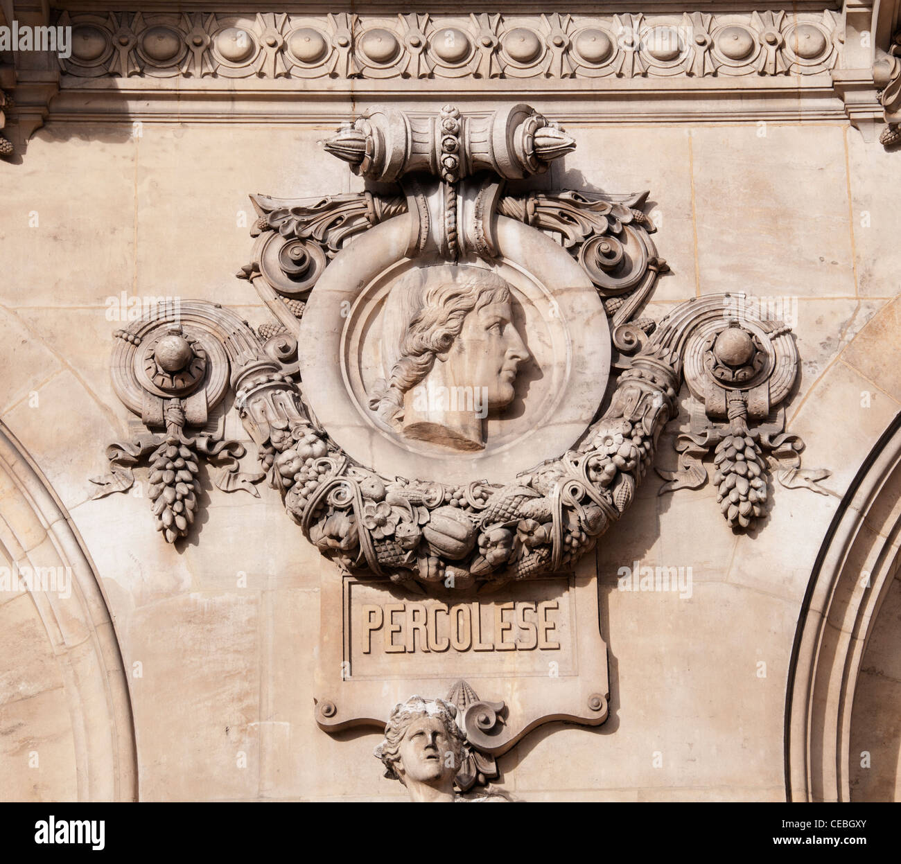 Percolese composer Opera Paris The Palais Garnier art Stock Photo