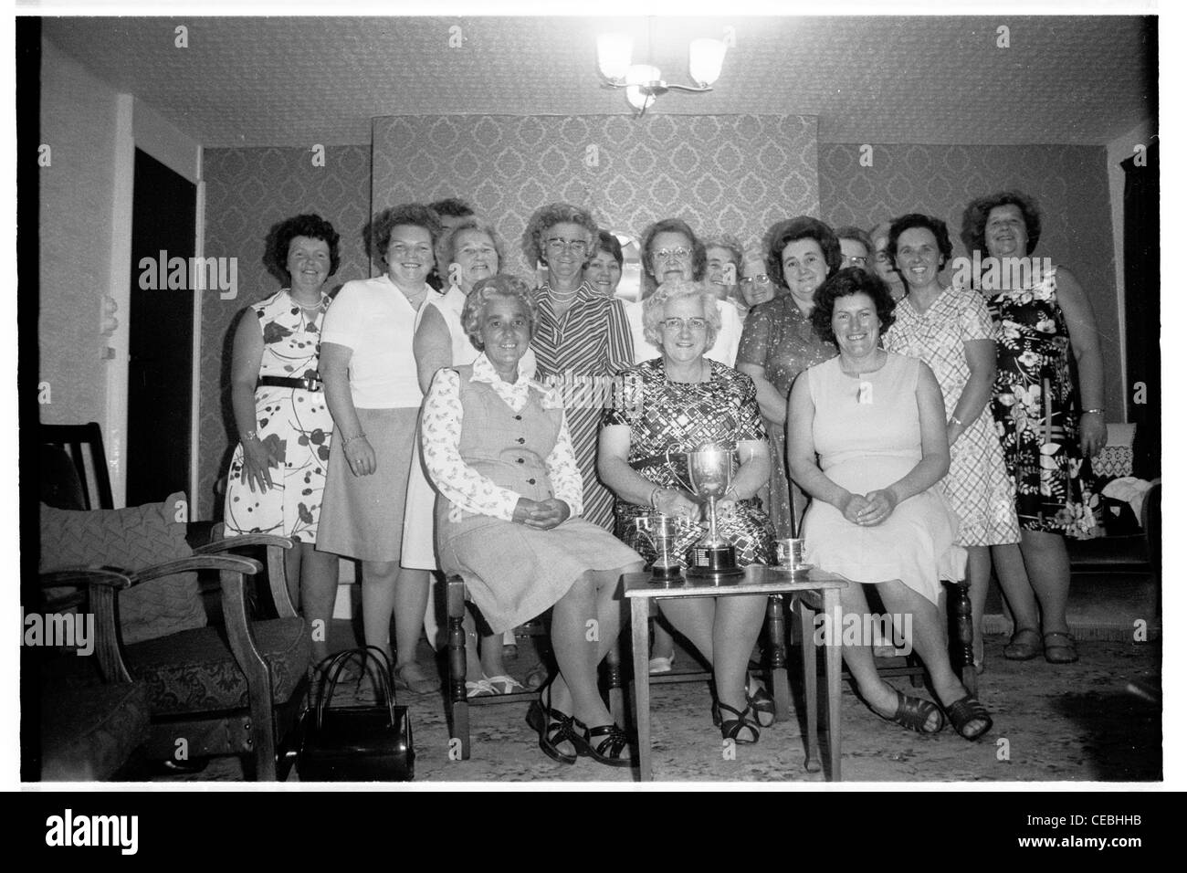 womans institute group meeting in a home in the village of Newport, east Yorkshire Stock Photo