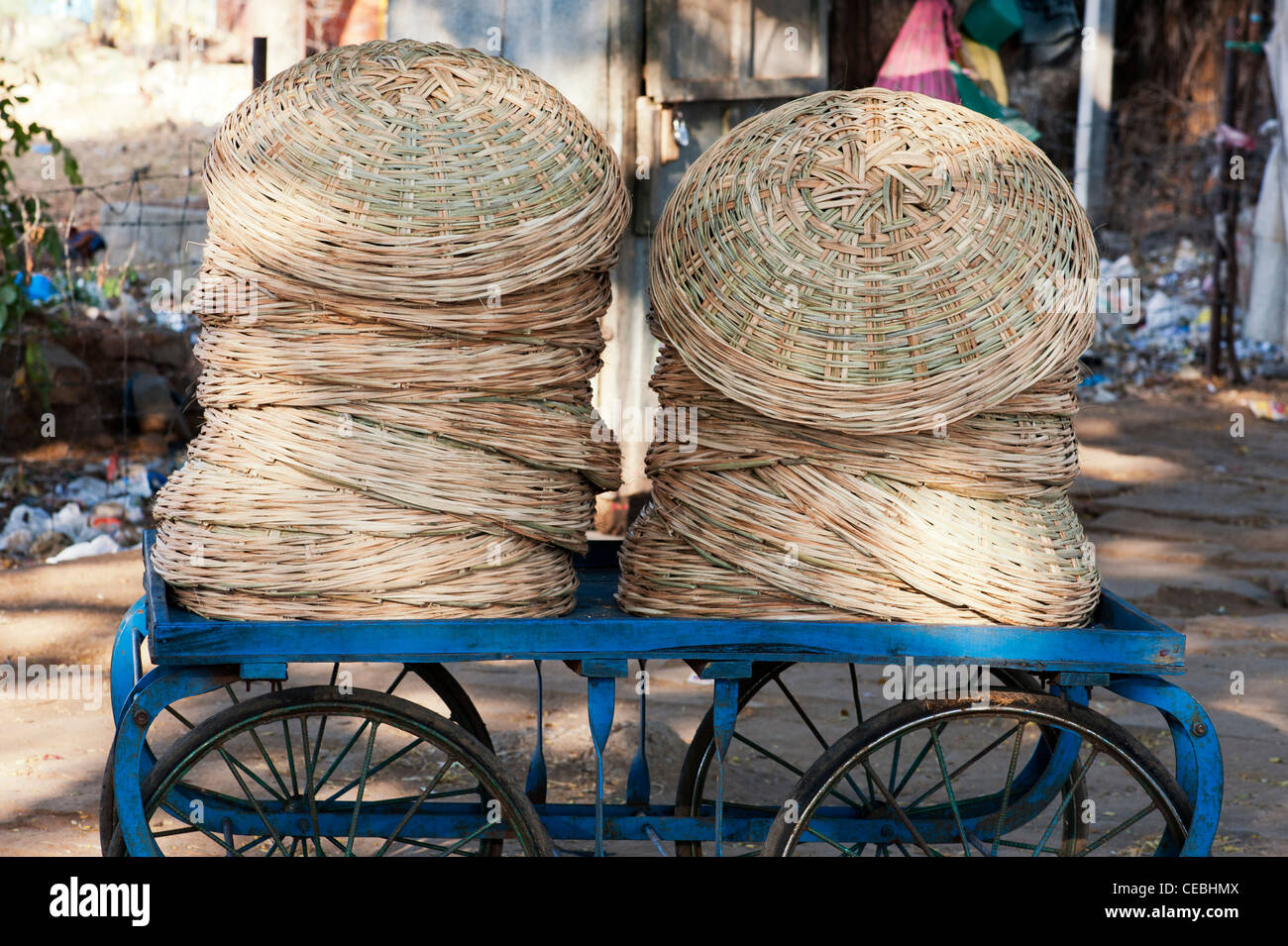Traditional Woven Baskets Stock Photos & Traditional Woven Baskets