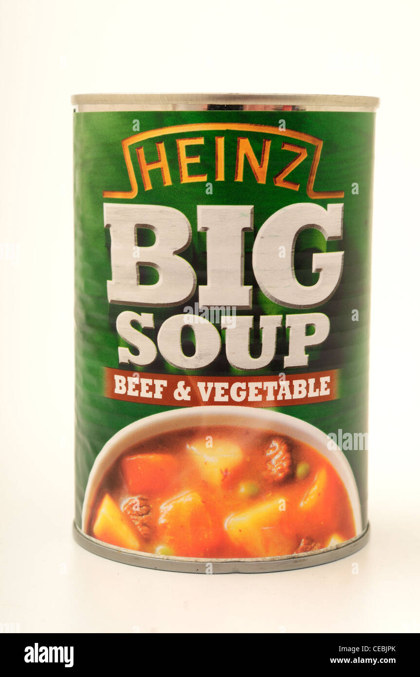Heinz Big Soup.Beef and Vegetable Stock Photo Alamy