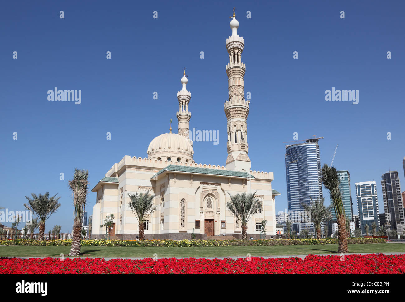 Mosque in Sharjah City, United Arab Emirates Stock Photo