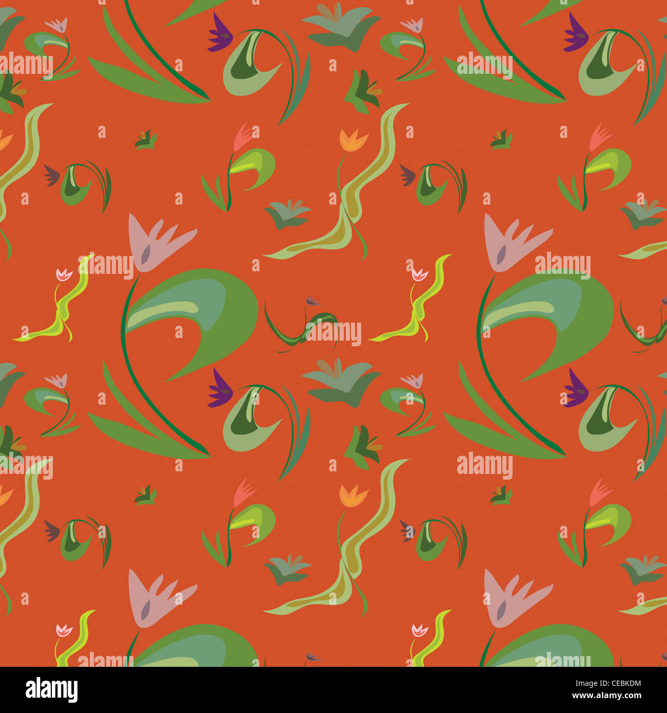 Seamless background with flowers, vector, illustration Stock Photo - Alamy