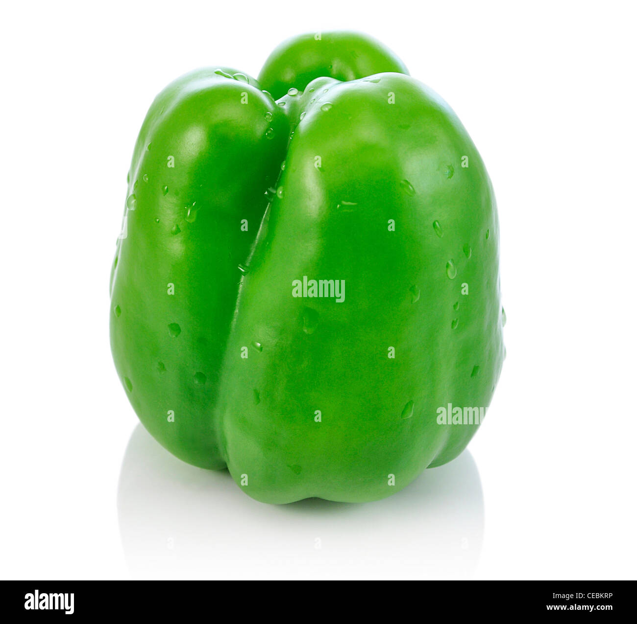 green sweet pepper on white Stock Photo - Alamy