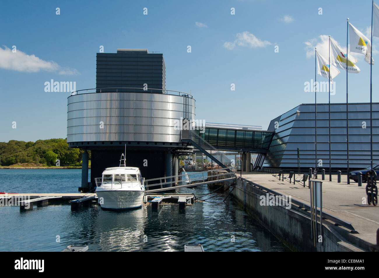 Norway, Stavanger. Petroleum Museum, dedicated to the discovery of oil in the North Sea in 1969, harbor area. Stock Photo