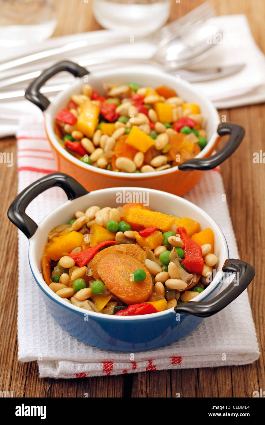 Sautéed vegetables with soybeans. Recipe available Stock Photo Alamy