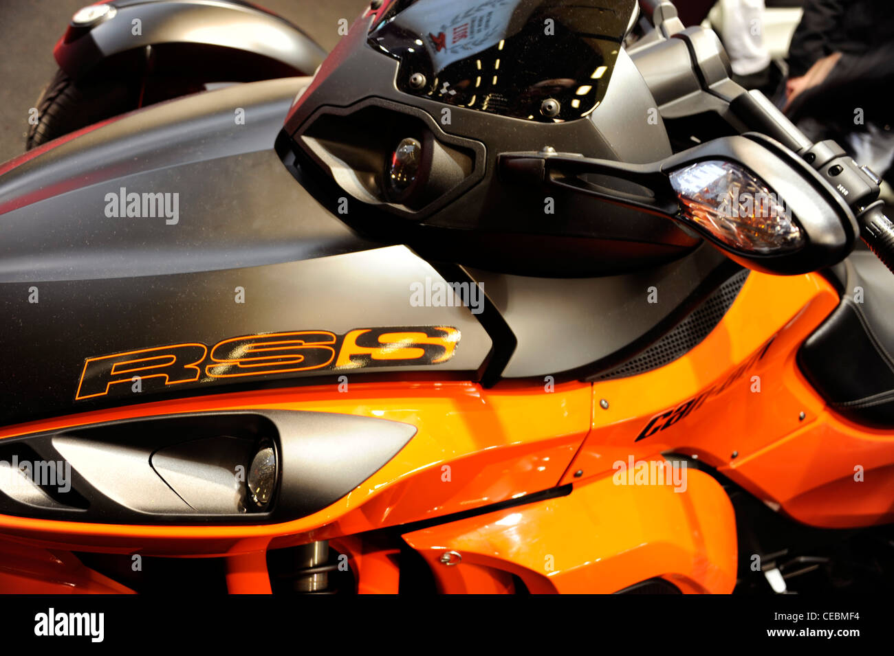 Can-Am,RSS,Rotax 990 motor,Paris Motorcycle Show, France Stock Photo - Alamy
