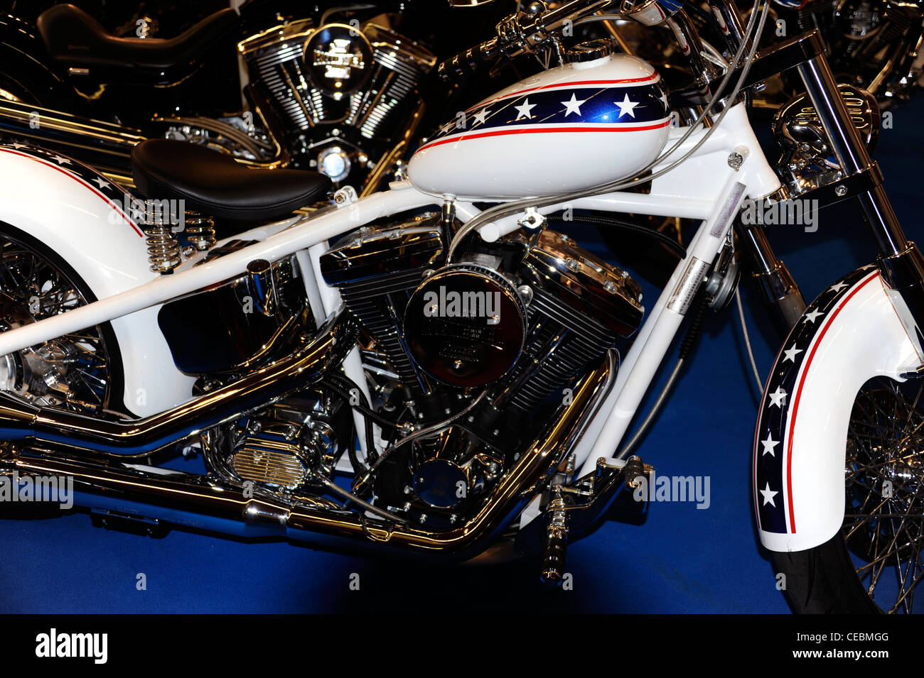 Knievel chopper,HarleyDavidson motor,Paris Motorcycle Show, France Stock Photo Alamy