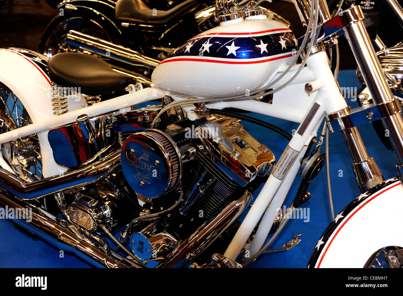 Knievel chopper,HarleyDavidson motor,Paris Motorcycle Show, France Stock Photo Alamy