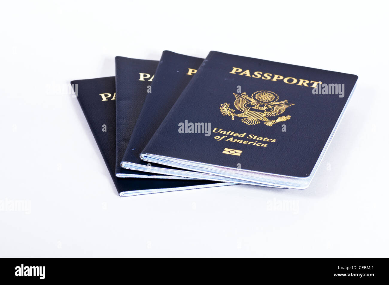 US PAssports isolated on white Stock Photo Alamy