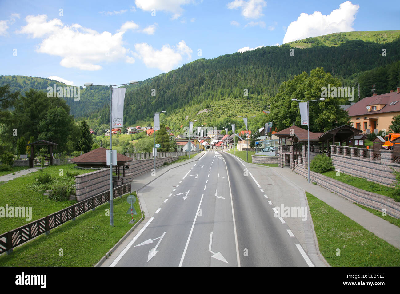 village, Donovaly, Slovakia, Slovak, Republic, , road, street, way, mountains Stock Photo