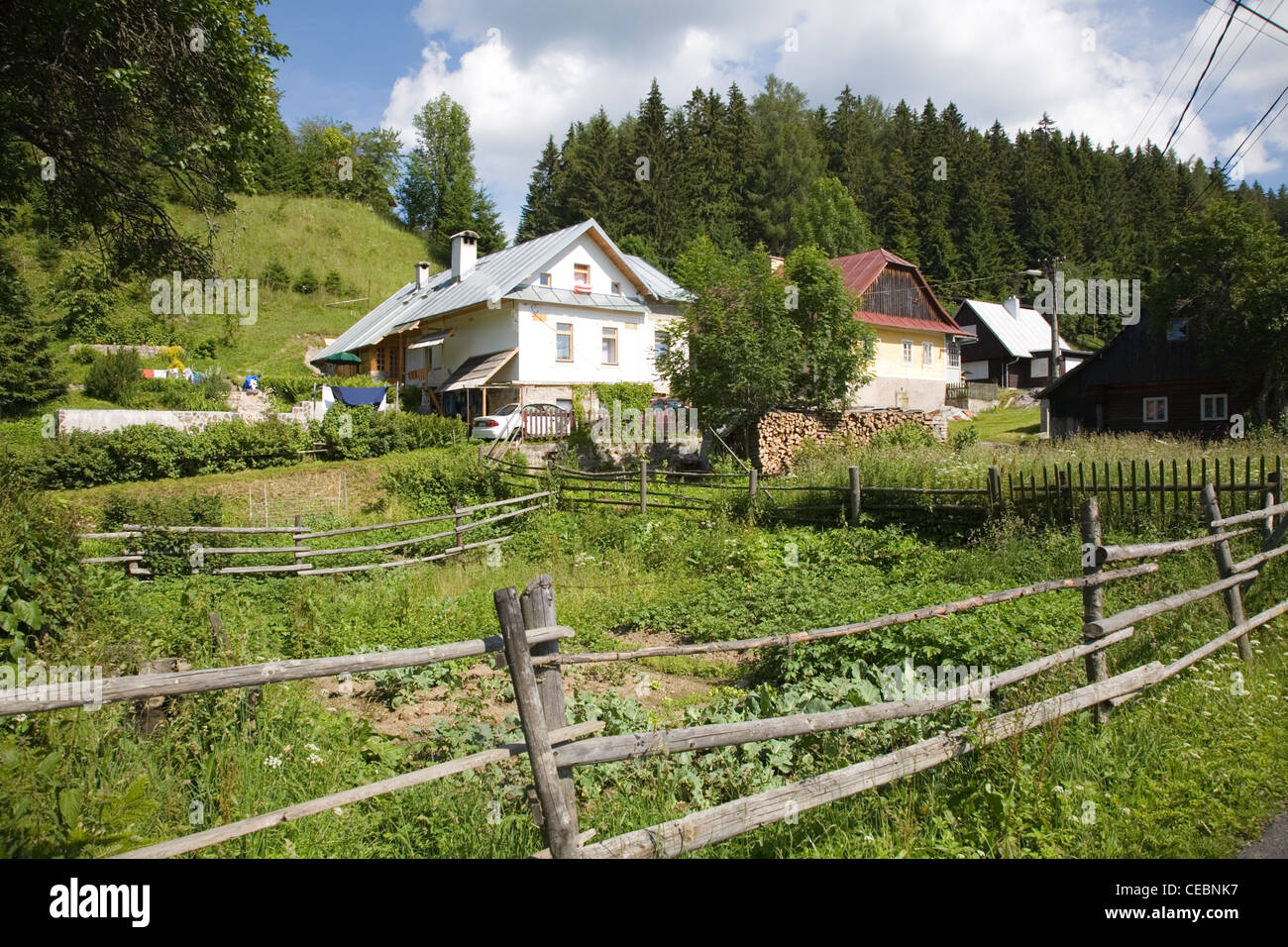 village, Donovaly, Slovakia, Slovak, Republic, traditional, wooden, architecture, house, landscape, Buly, Buly Stock Photo