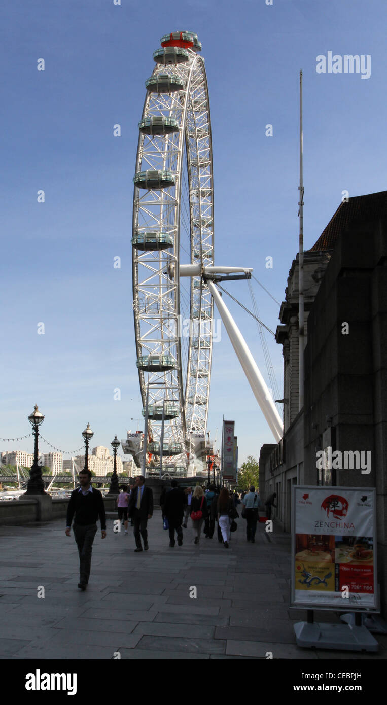 The London Eye, the world's tallest cantilevered observation wheel, on