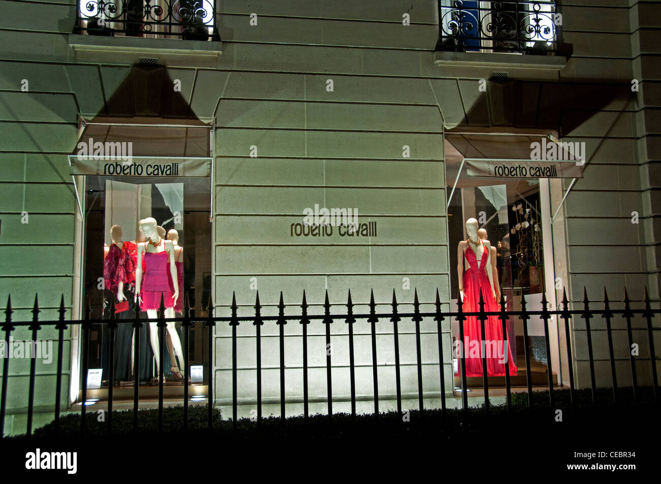 Roberto Cavalli Paris Avenue Montaigne high fashion designer couturier France Stock Photo