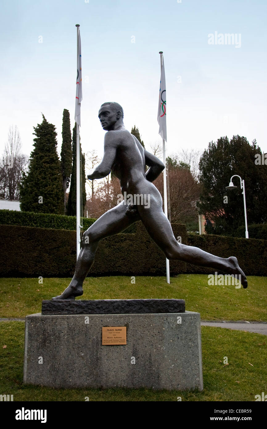 Sculpture, Olympic museum, Lausanne, Switzerland Stock Photo