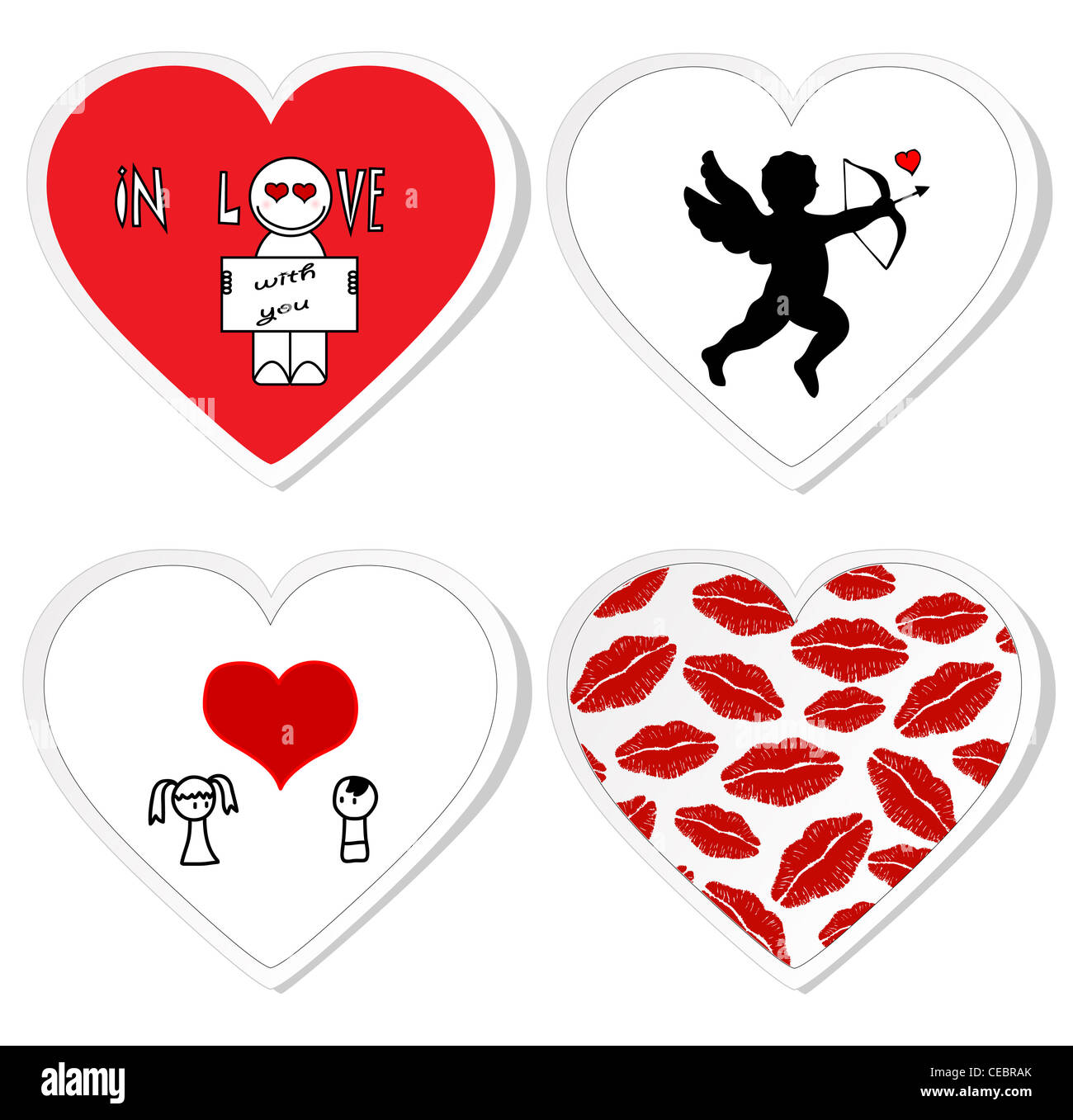Love stickers set 1 Stock Photo Alamy