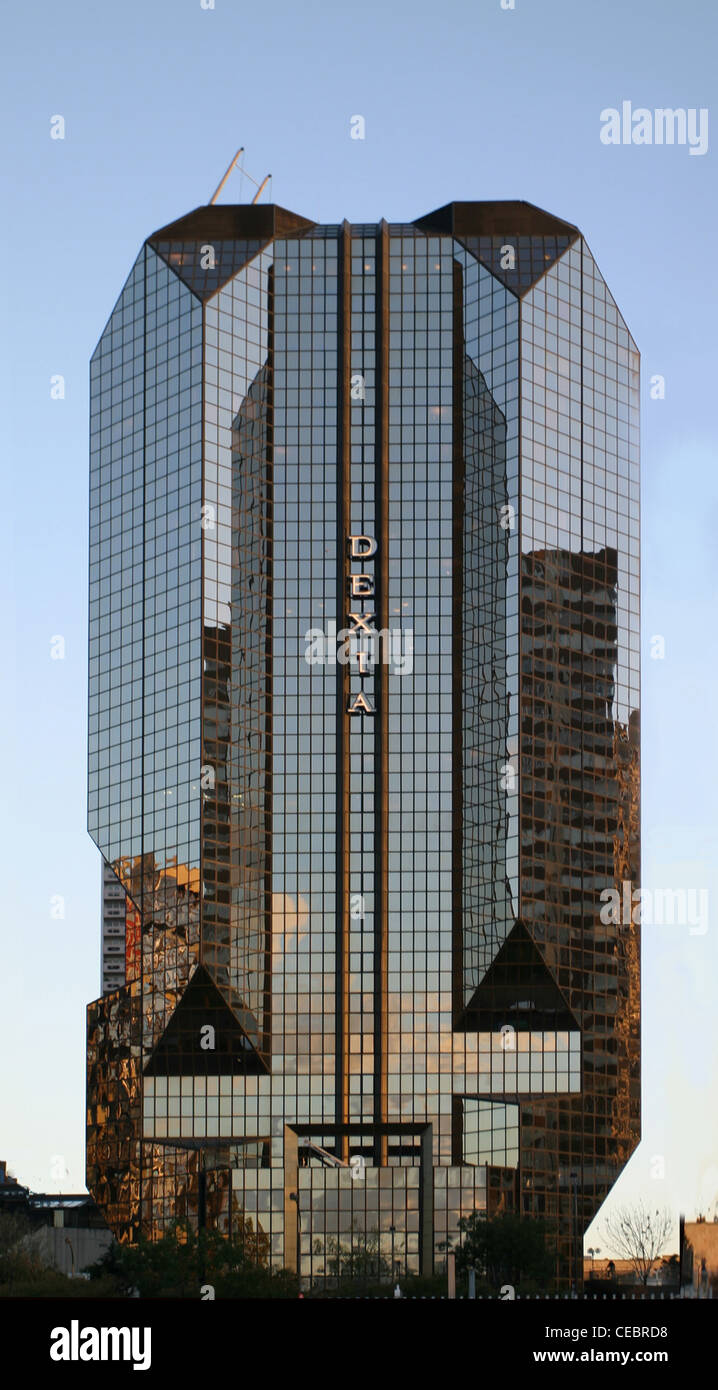 The Dexia building on the banks of the River Seine in Paris was the French headquarters of the international bank until 2007 Stock Photo