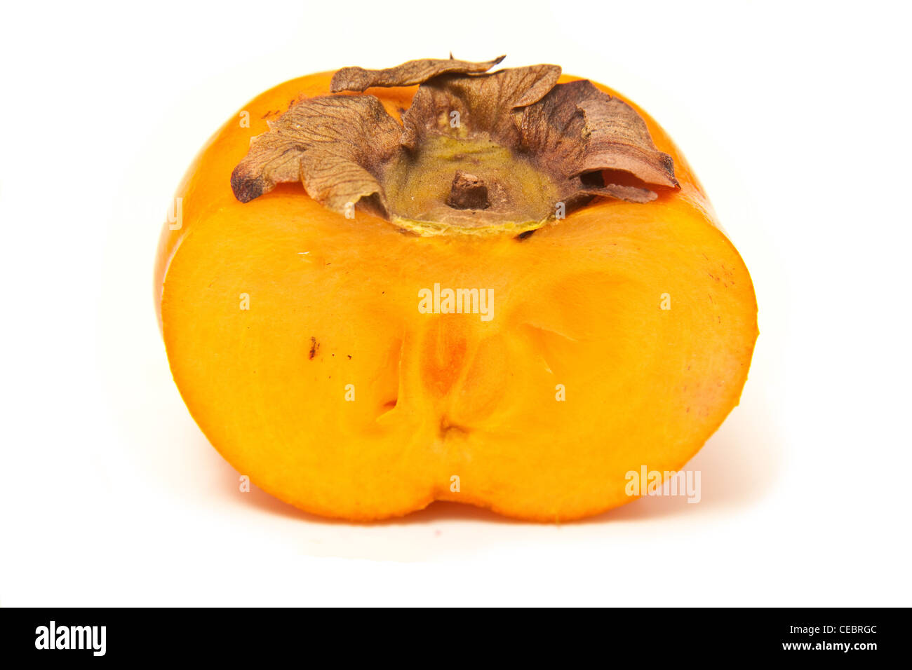 Sharon fruit or Persimon fruit isolated on a white studio background