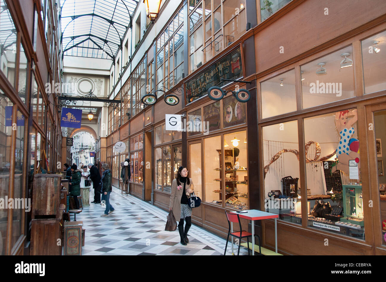 Gallery - Galerie Vivienne Paris France French Stock Photo