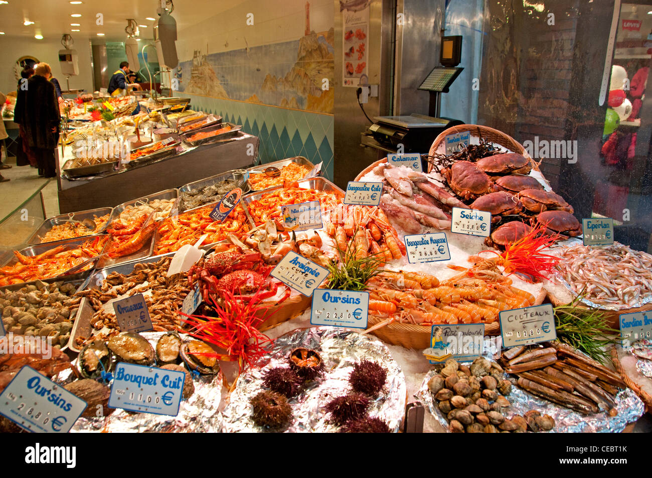 Poissonnerie Quoniam Fishmonger Rue Mouffetard France French Paris