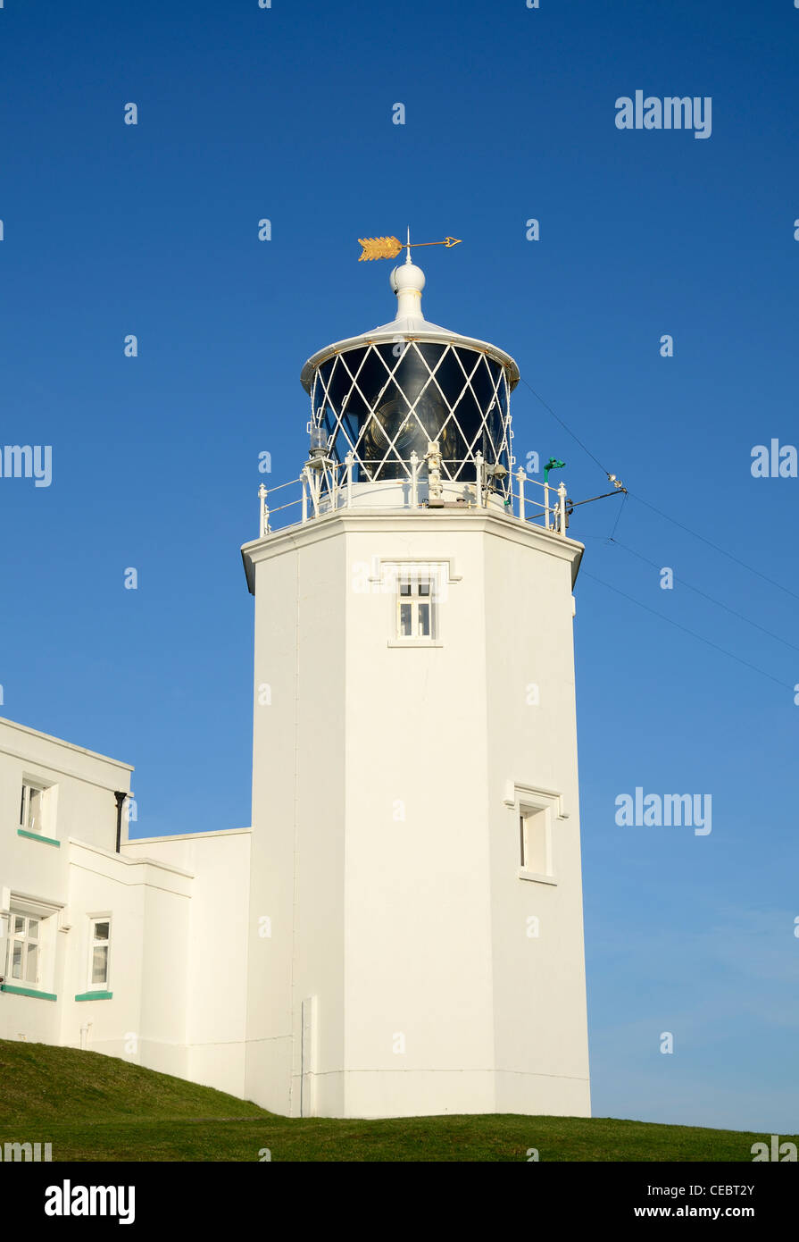 The Lighthouse at the Lizard in Cornwall, UK Stock Photo