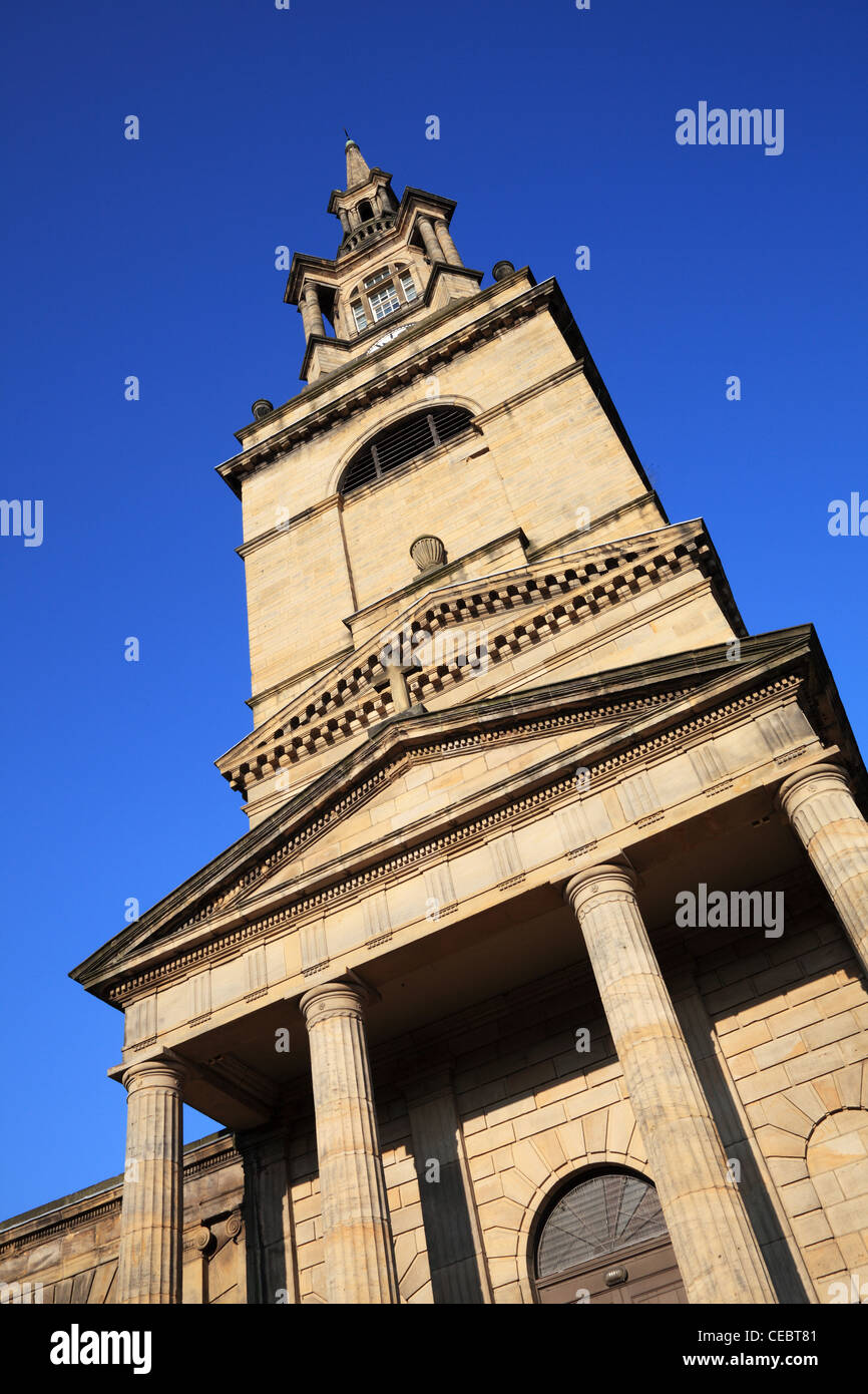 The tower of the 18th century All Saints church, Newcastle upon Tyne, north east England, UK Stock Photo