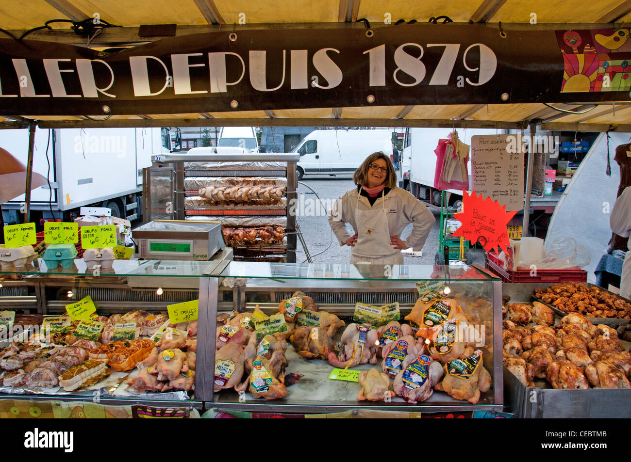 poulterer Market Buttes du Chaumont Place du Fete Paris France French