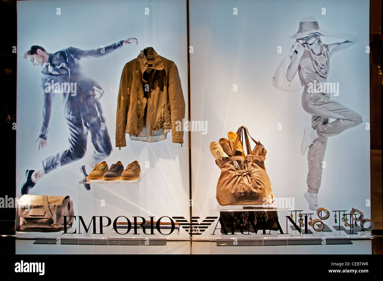 Emporio Armani Store Paris France fashion designer couturier Rue Faubourg  Saint Honoré Stock Photo - Alamy