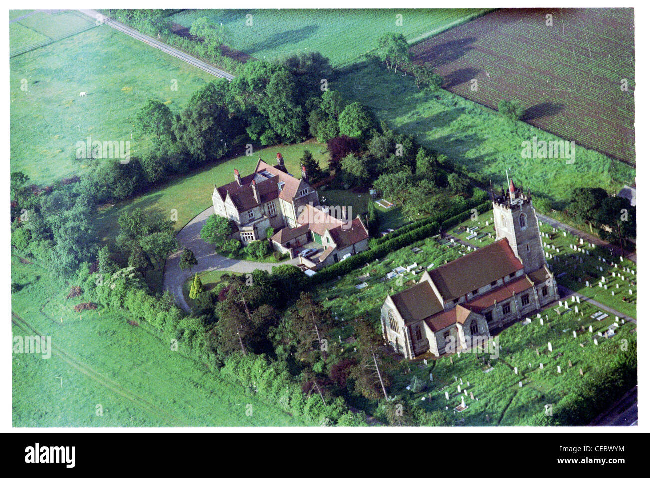 Oblique aerial view at an altitude of 1500ft of part of the village of