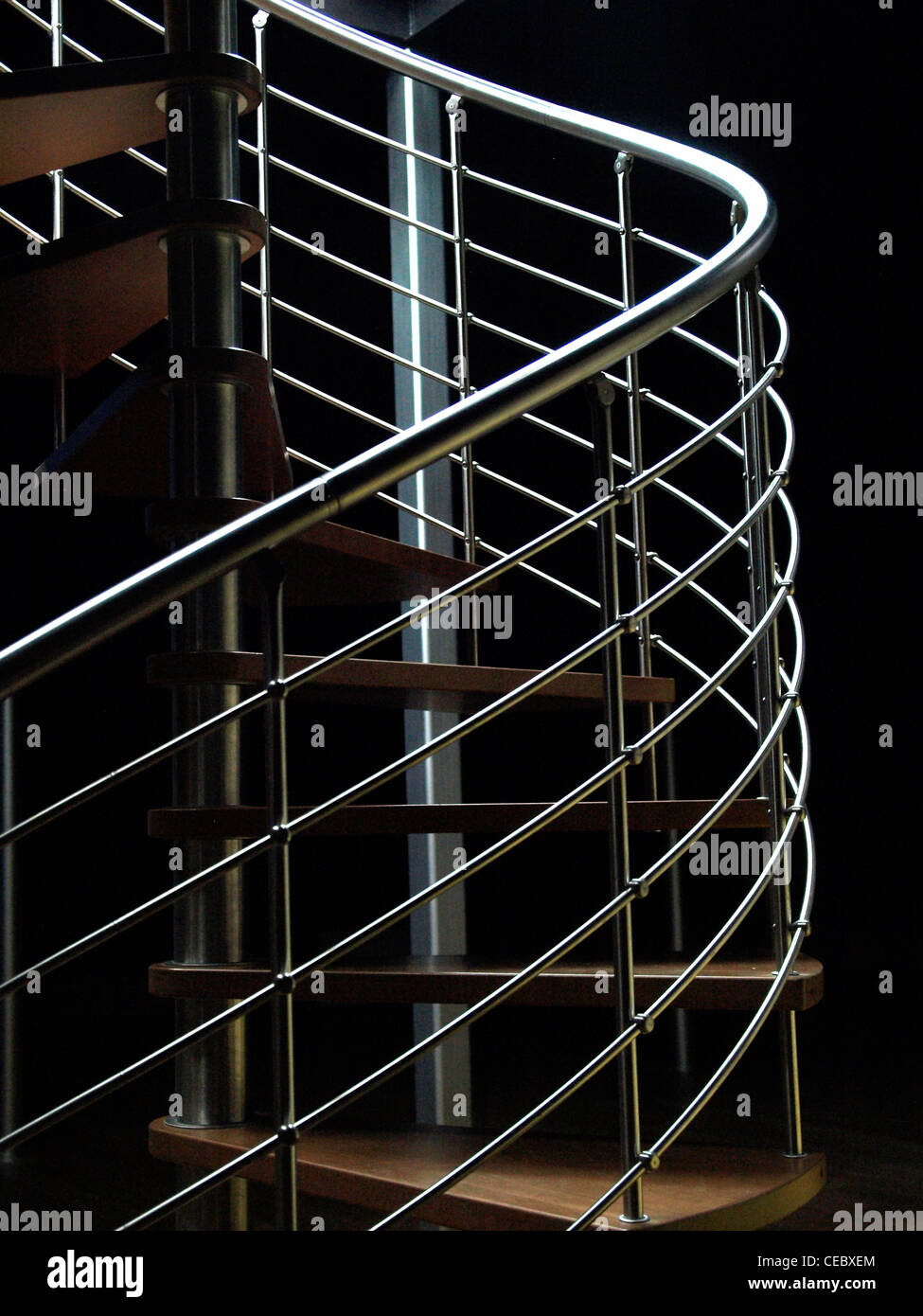 round wooden staircase and stairs Stock Photo Alamy