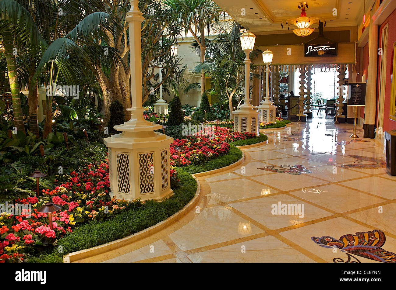 Looking towards the entrance to Sinatra restaurant in the Encore hotel and  casino, Las Vegas, Nevada, United States Stock Photo - Alamy