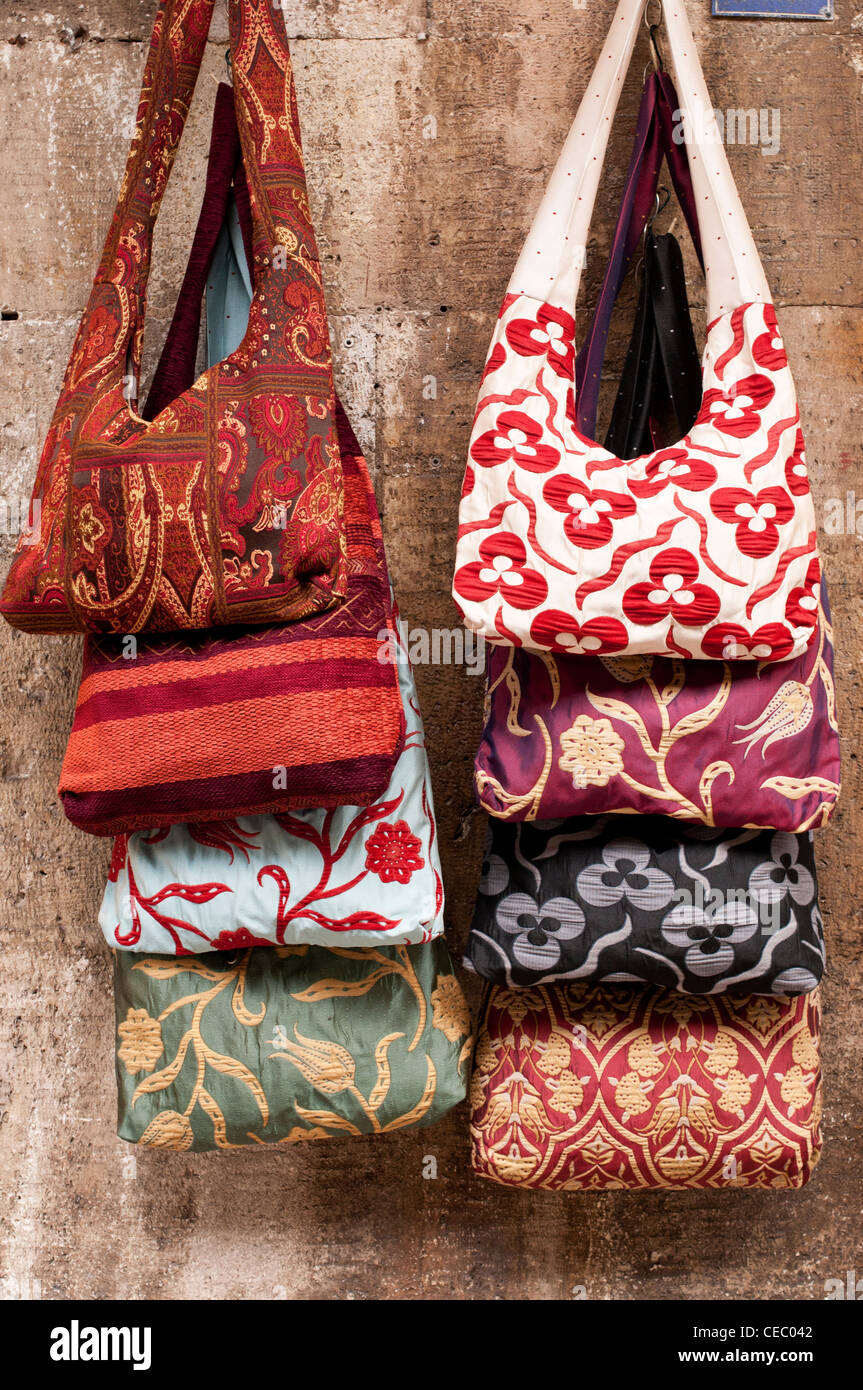 Turkish Red Fabric Shoulder Bag - Persian Rug Village