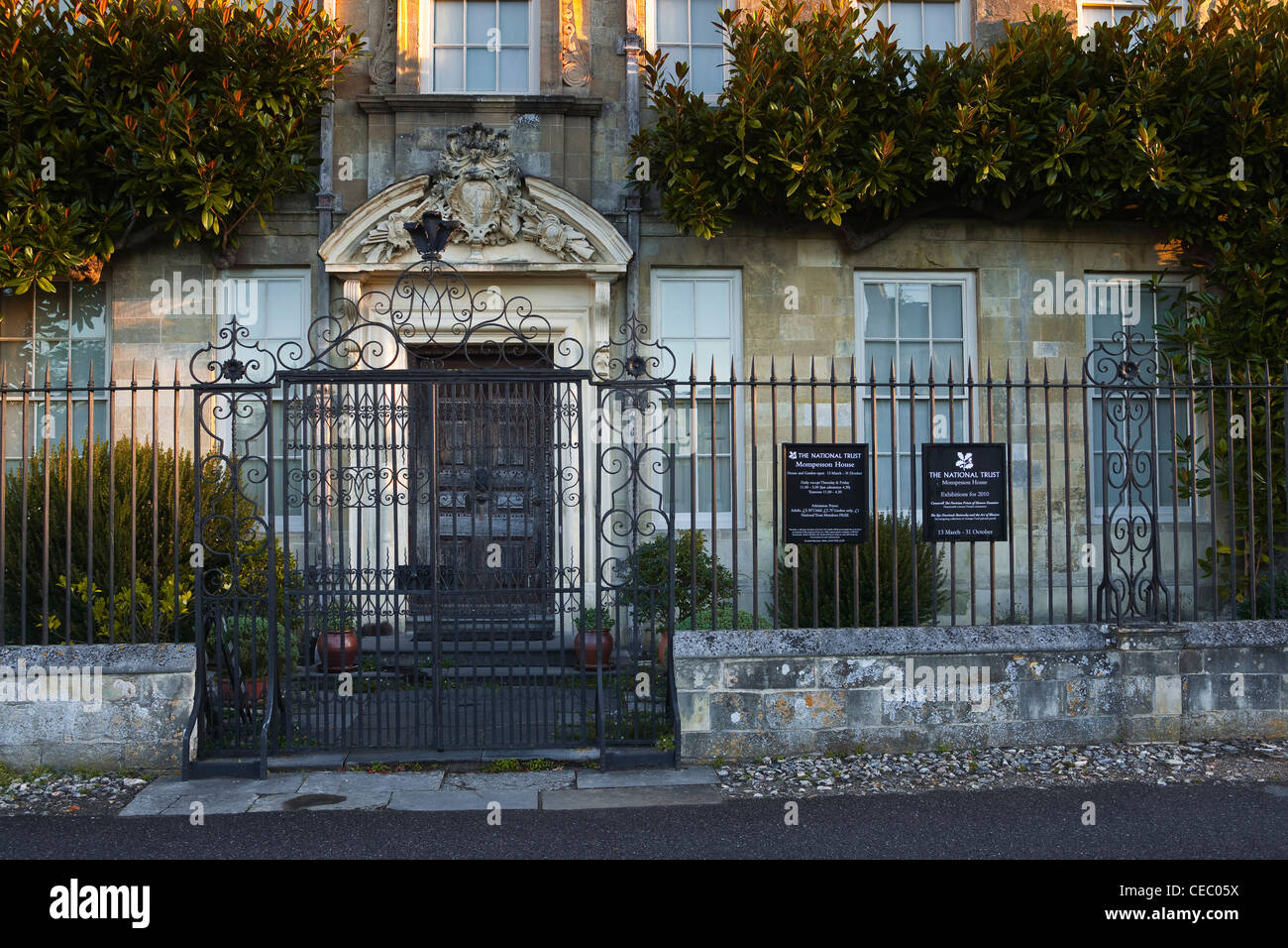 A closeup shot of Mompesson House in Salisbury's Cathedral Close