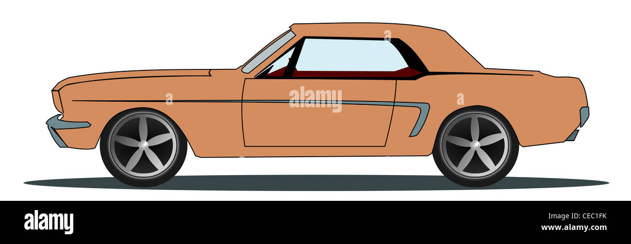 Vintage sports car isolated on white Stock Photo - Alamy