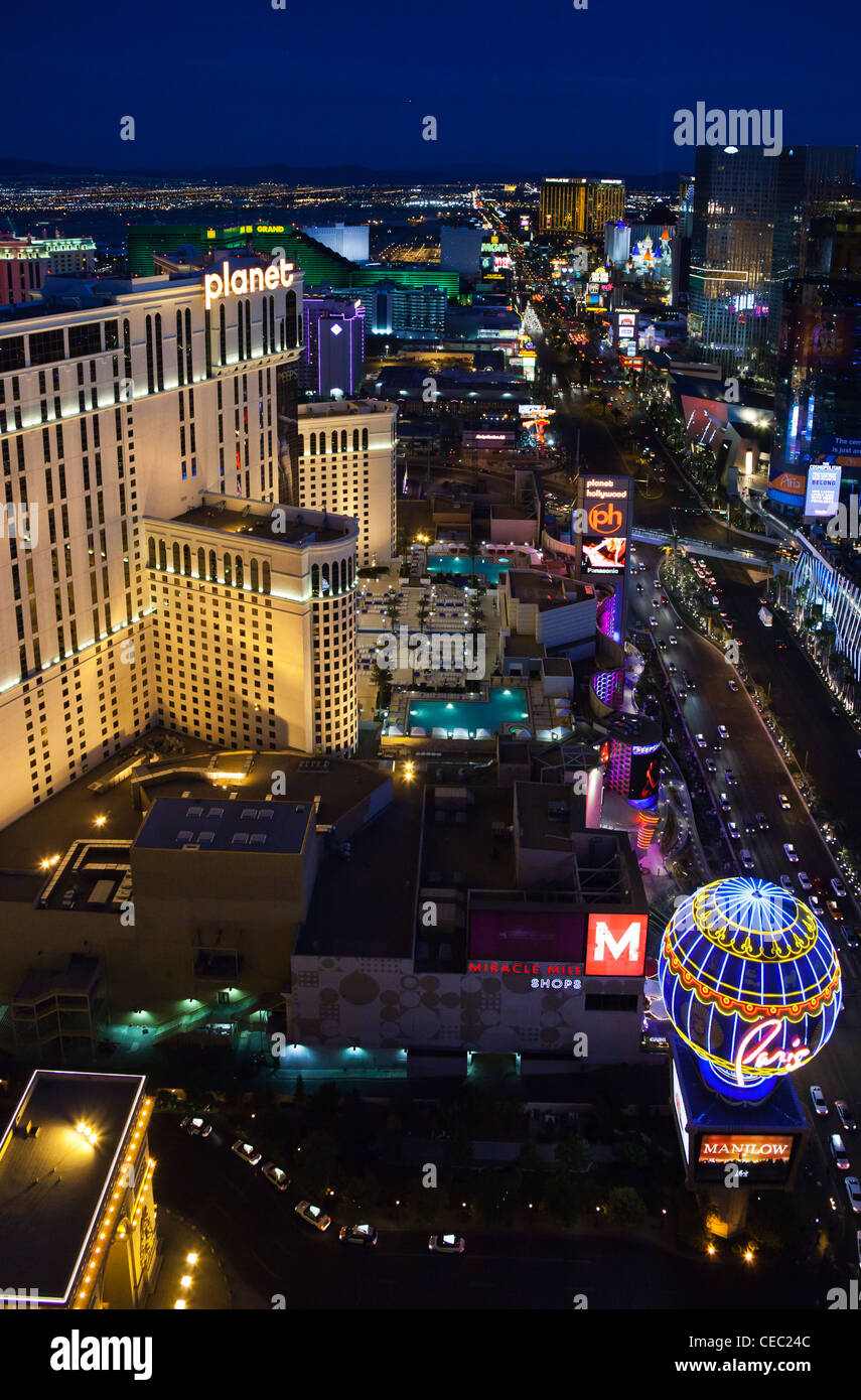 U.S.A., Nevada, Las Vegas night view of the city Stock Photo