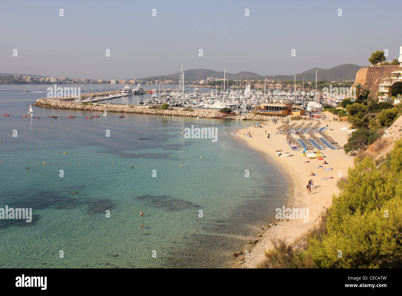 Scene looking westwards with sailing school in operation over