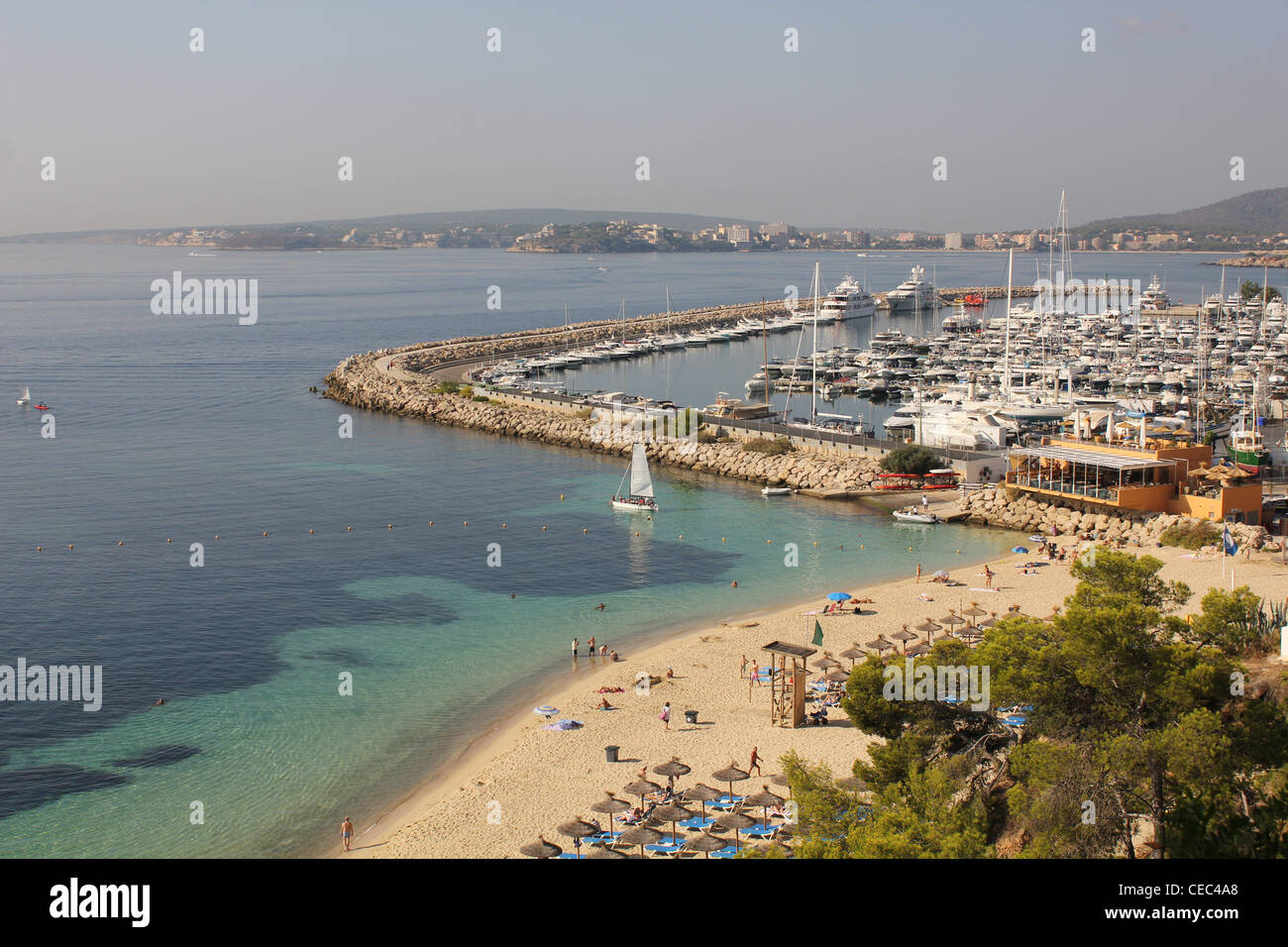 Scene looking westwards with sailing school in operation over