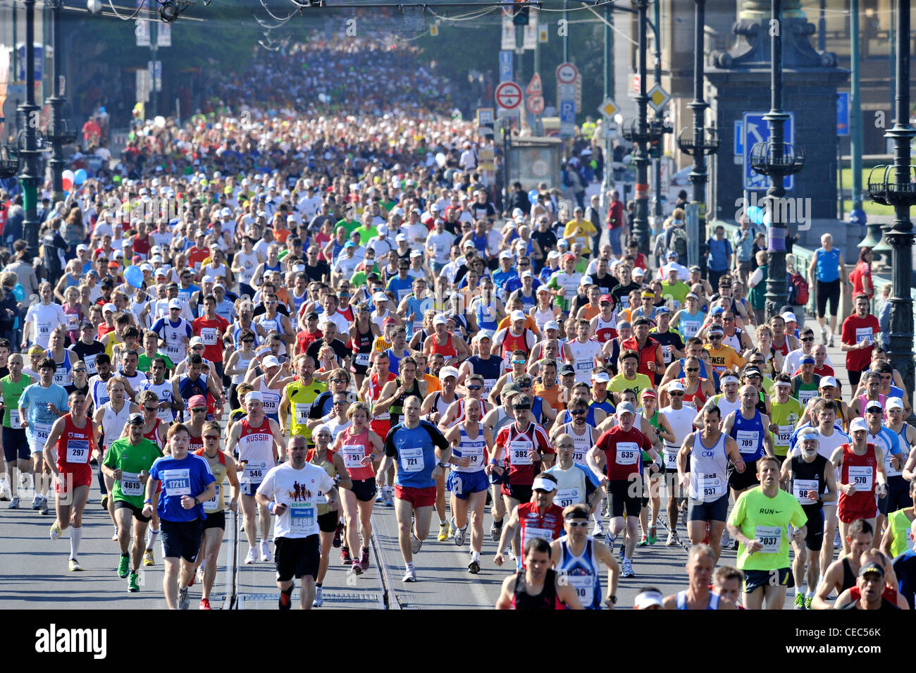 Prague International marathon Stock Photo Alamy