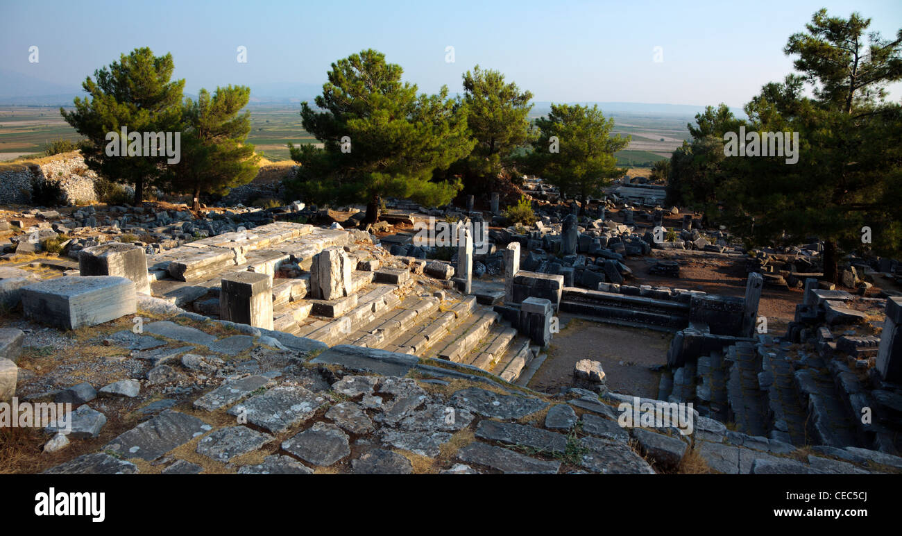 The Council House of the ancient Ionian city of Priene Antalya Turkey Stock Photo