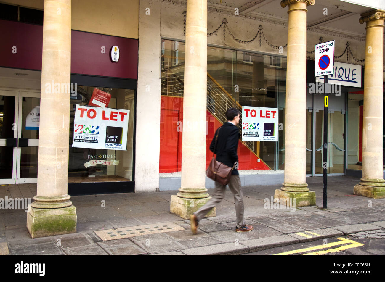 Shops to let in Stall Street in city centre Stock Photo