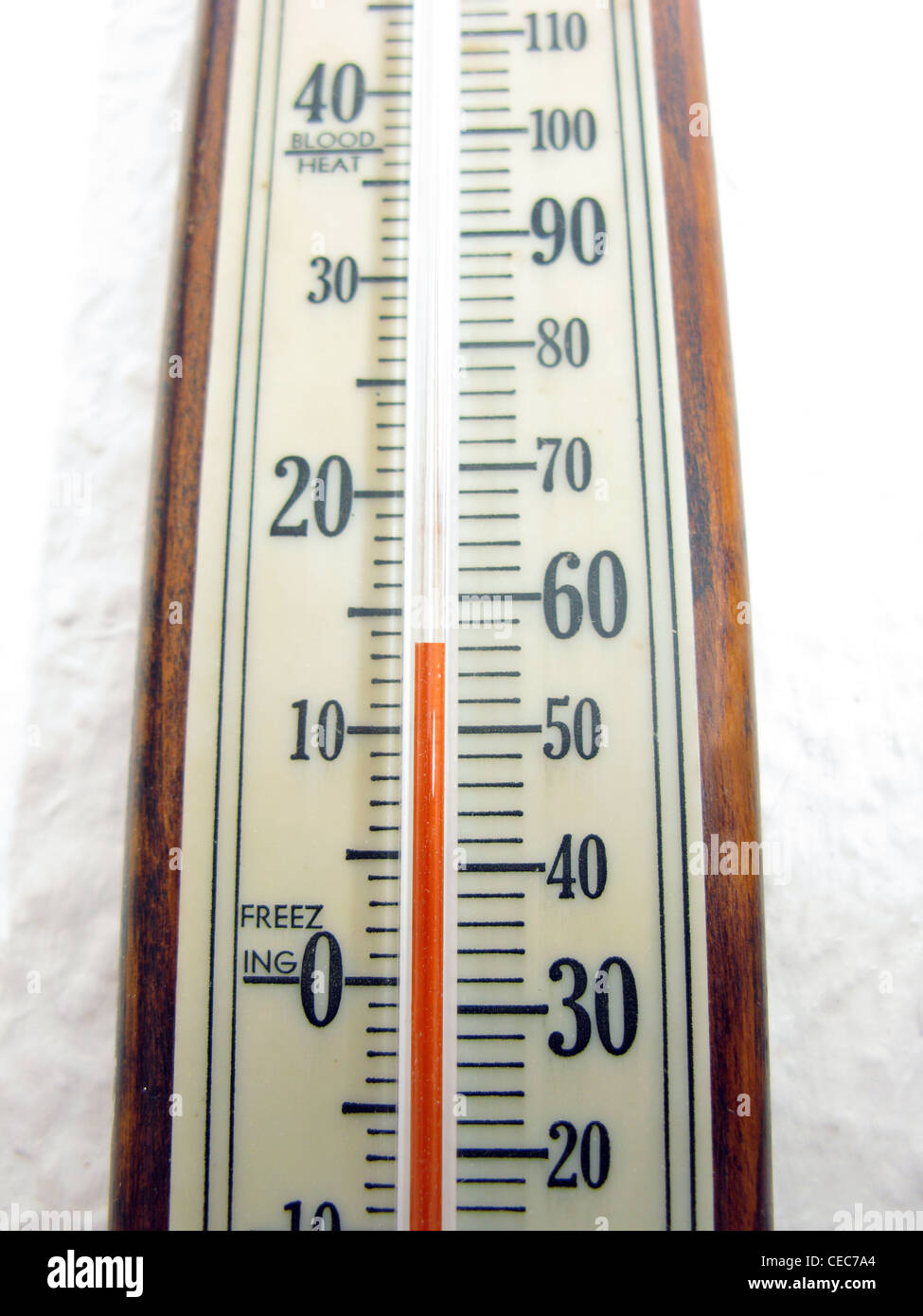 Indoor thermometer indicating very cold temperatures Stock Photo Alamy