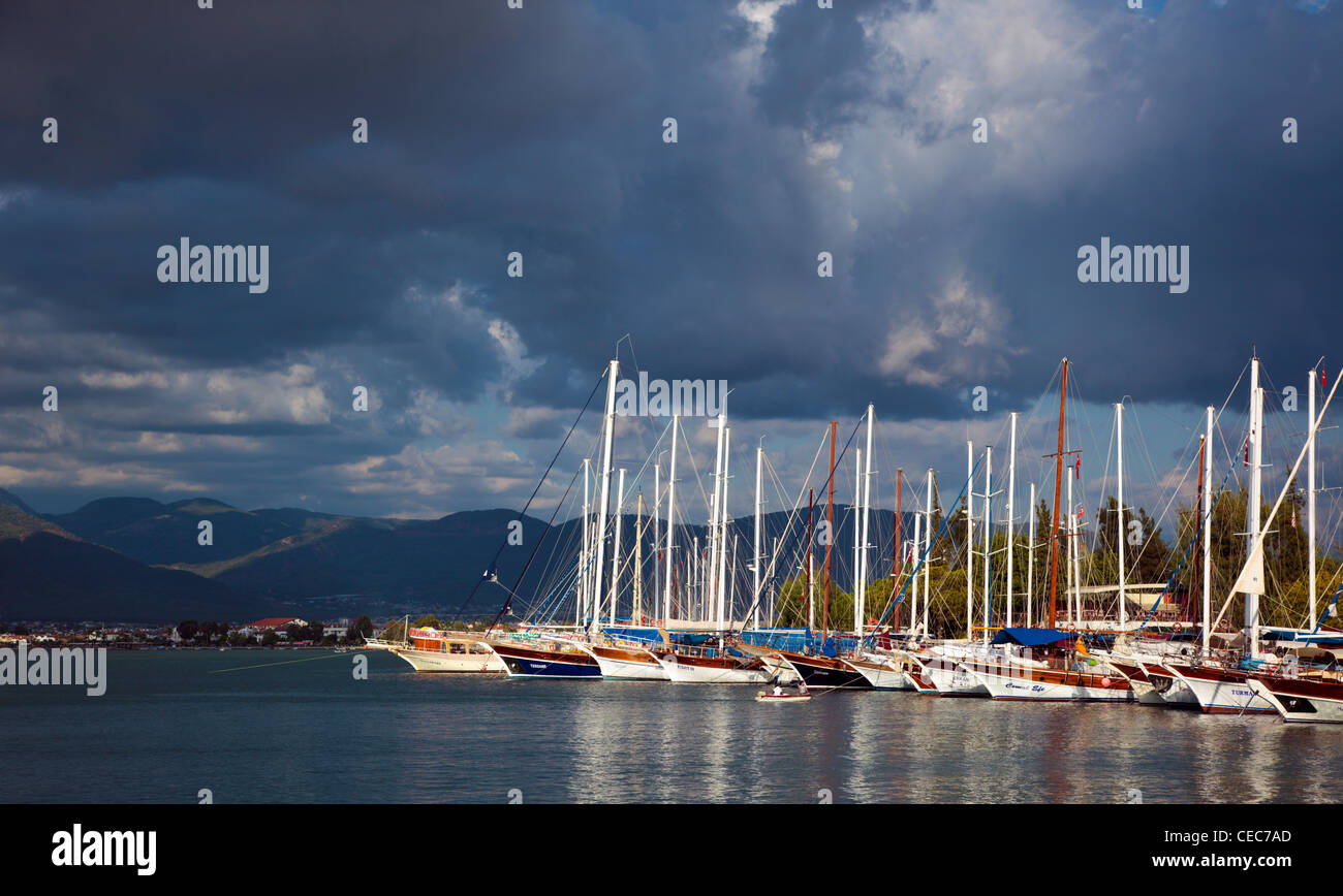 Gulet sailing on Turkeys  Lycian Turquoise Coast Stock Photo