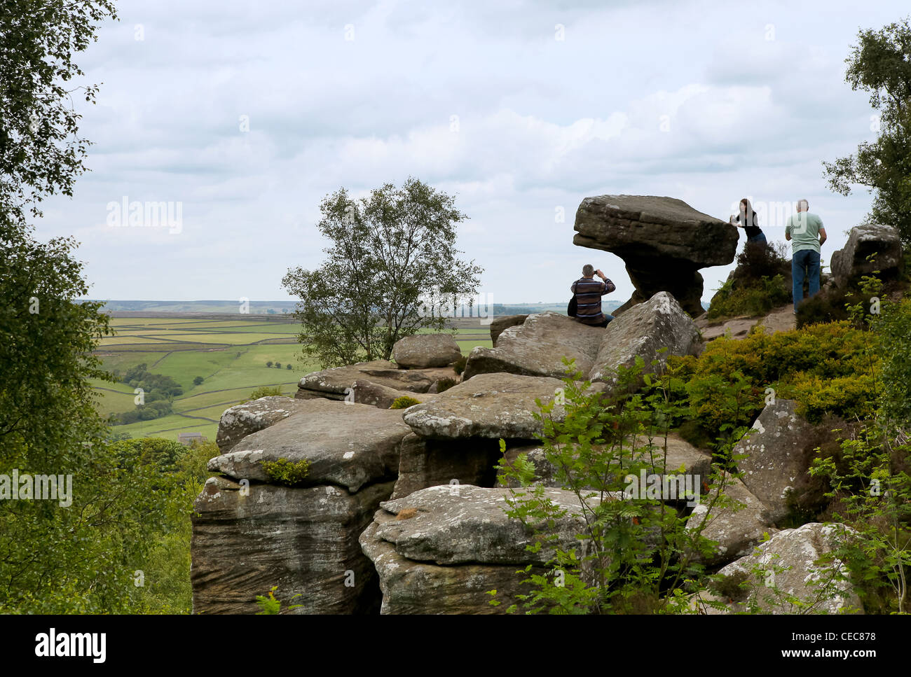 Brimn Rocks Brimham Rocks formations in the Yorkshire Dales, North Yorkshire, UK ...