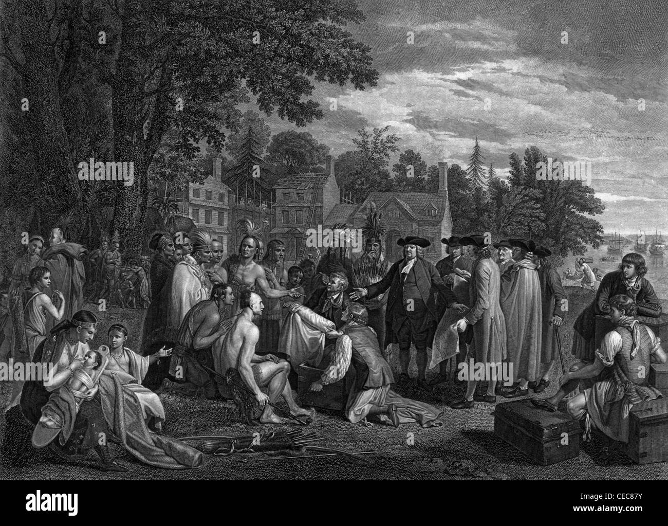 Indians settlers hires stock photography and images Alamy