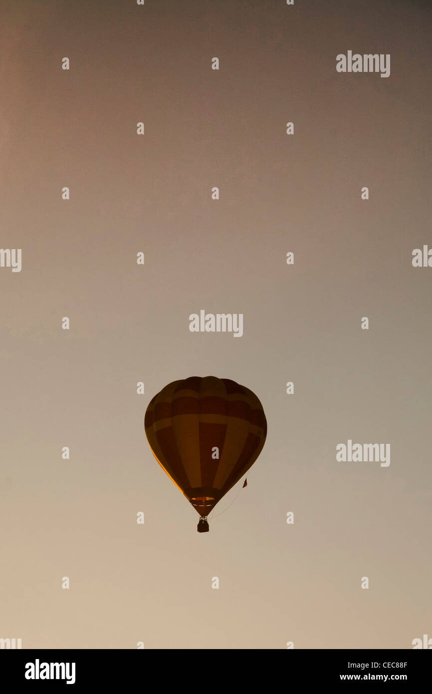 Balloon ascending the skies over Billing, Northants Stock Photo